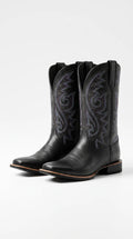 Botas Cowboy Hombre Negras con Punta Cuadrada