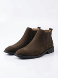 Botines Chelsea de Gamuza Térmicos para Hombre Marrón Oscuro
