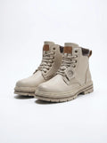 Botines Hombre Gris Claro Estilo Leñador Urbano