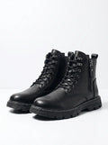 Botines Hombre Martin Negros de Cuero